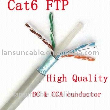 Cat6 cabos de rede de cobre puro 23awg UL listados